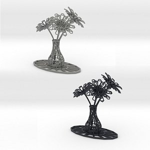 flower, vase,flower vase,beautiful,3d geometric models,3d print,3d printed geometry,Designtech architects,Mamunur rashid,parametric design, unique 3d print,xeebone