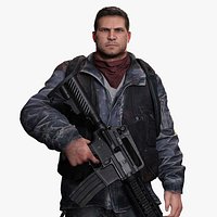 Realistic Man With Civil War Clothing