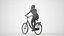 00571Omar016 - Adult Middle Eastern woman cycling in casual transitional seasonal clothing for urban