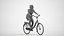 00571Omar016 - Adult Middle Eastern woman cycling in casual transitional seasonal clothing for urban
