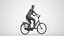 00571Omar016 - Adult Middle Eastern woman cycling in casual transitional seasonal clothing for urban