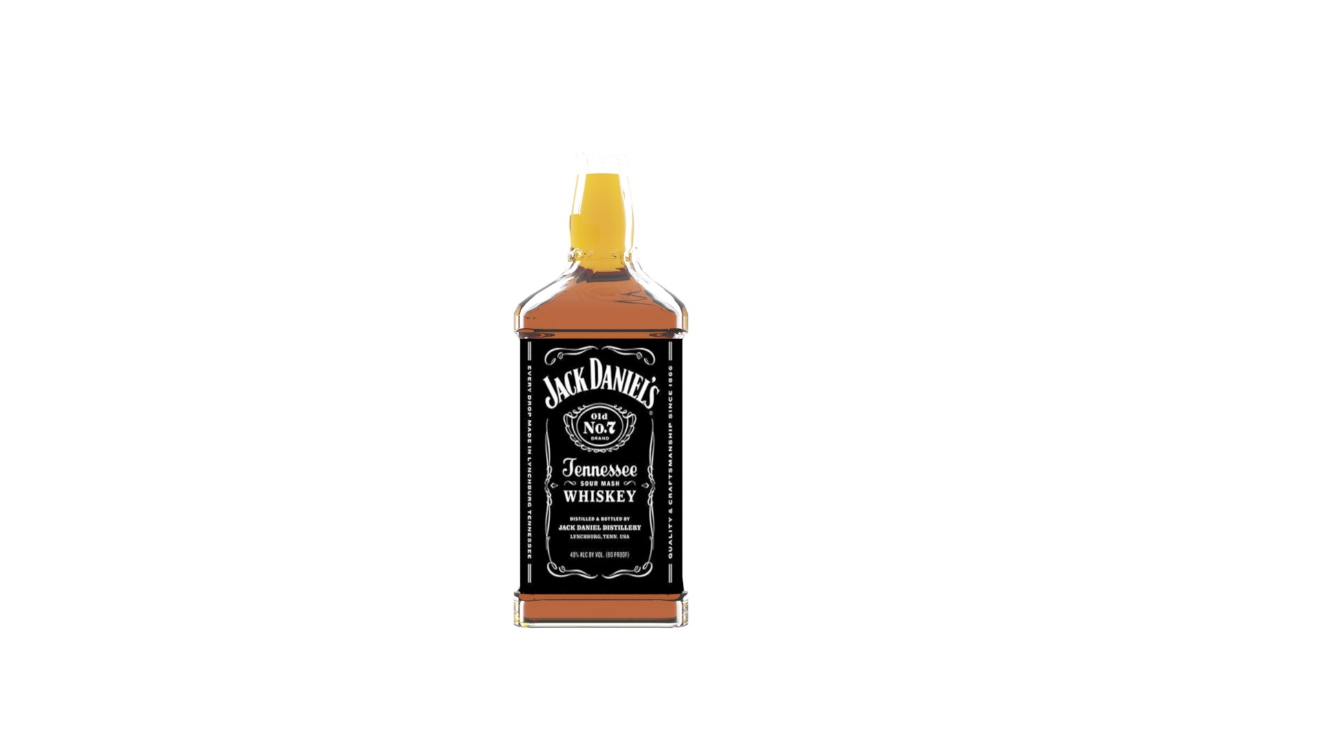 Jack Daniel S Whiskey Bottle 3D Model - TurboSquid 1700689