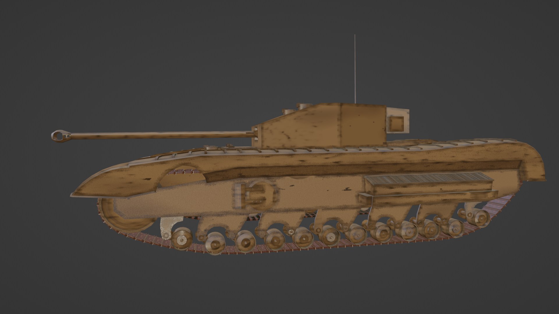 3D A43-Black Prince Tank Model - TurboSquid 2223793