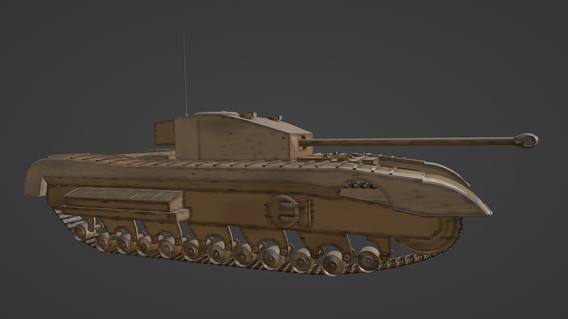 3D A43-Black Prince Tank Model - TurboSquid 2223793