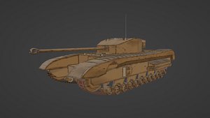 3D A43-Black Prince Tank model