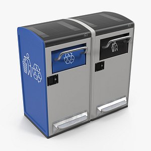 3D general waste recycling station
