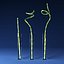 decorative bamboo sticks 3d model