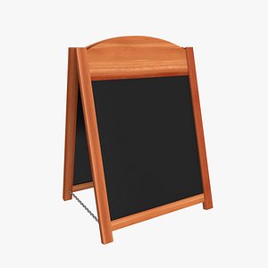 wooden sandwich board 3D
