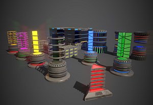 Sci-Fi Props Collection one 3D model