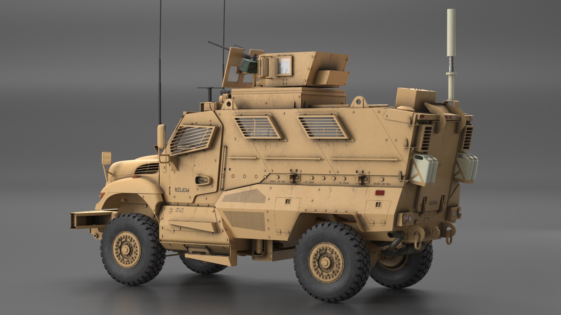 3D MaxxPro Armored Fighting Vehicle Rigged - TurboSquid 1993568