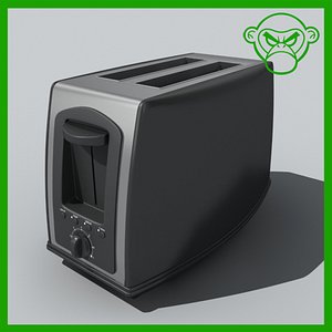 3d toaster toast model