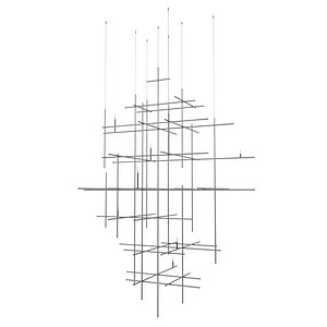 Custom made frame wire rod Wrought Iron Contemporary Rectangle chandelier model