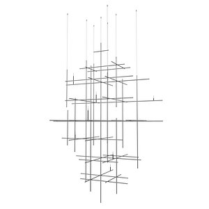 Custom made frame wire rod Wrought Iron Contemporary Rectangle chandelier