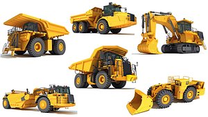 Mining Vehicles Pack 3D Models Collection