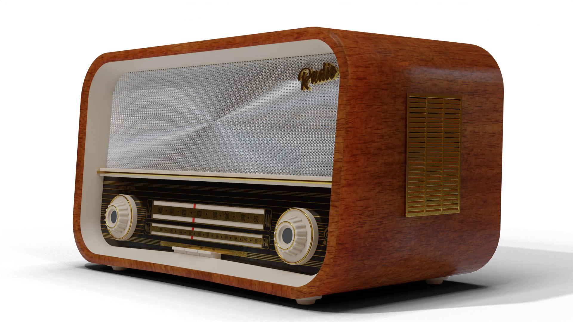 Vintage Radio 3D - TurboSquid 1843600