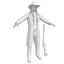 3D model female cowboy woman hat