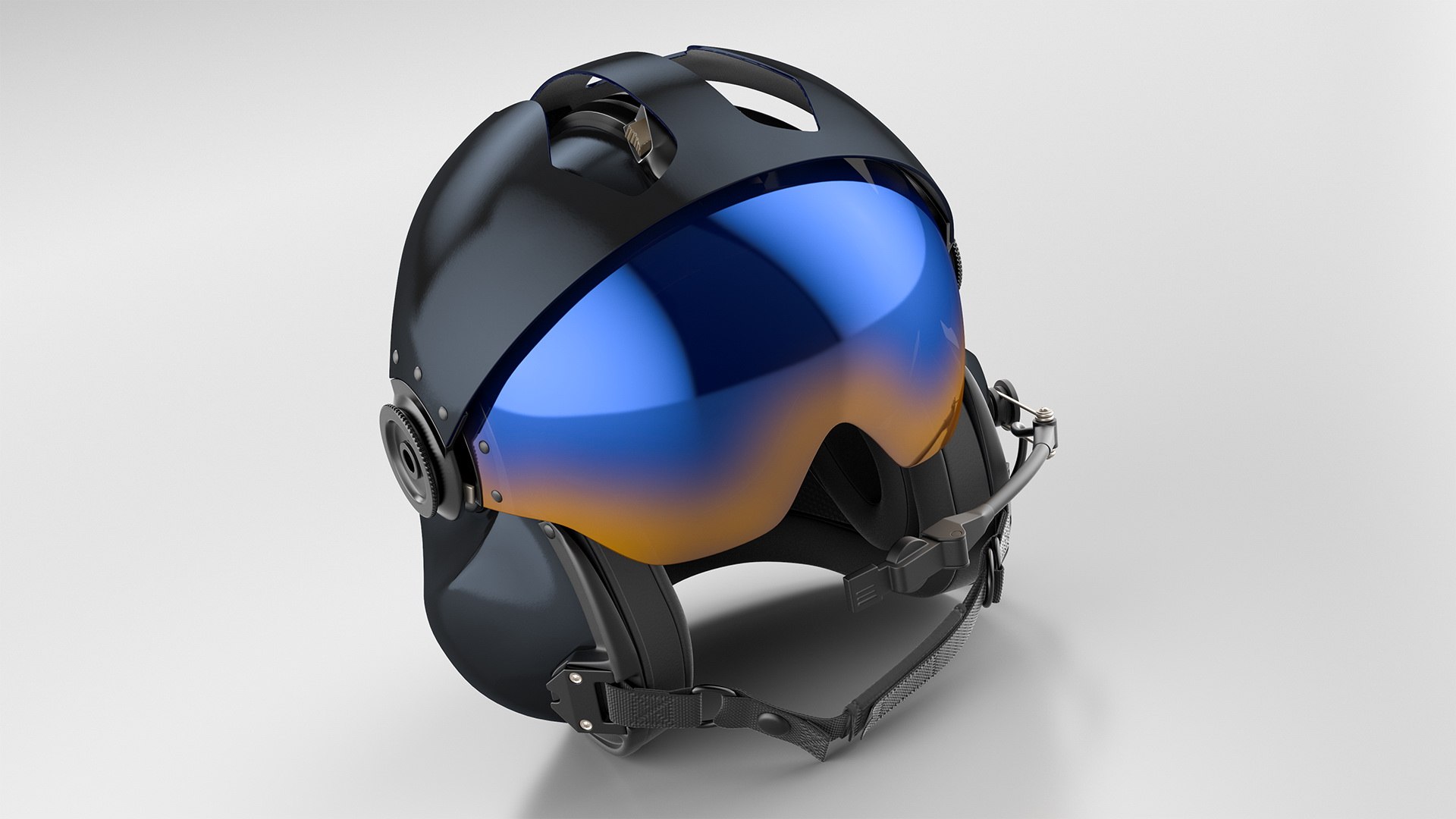 Helicopter Helmet Generic 3D model preview