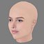 Testa di Lyna Khoudri - Senza capelli - Testa low poly per gioco
