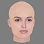 Testa di Lyna Khoudri - Senza capelli - Testa low poly per gioco