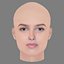 Testa di Lyna Khoudri - Senza capelli - Testa low poly per gioco