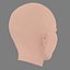 Testa di Lyna Khoudri - Senza capelli - Testa low poly per gioco