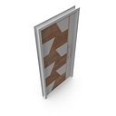 Modern Design White Metal Steel Door with Wooden Details model