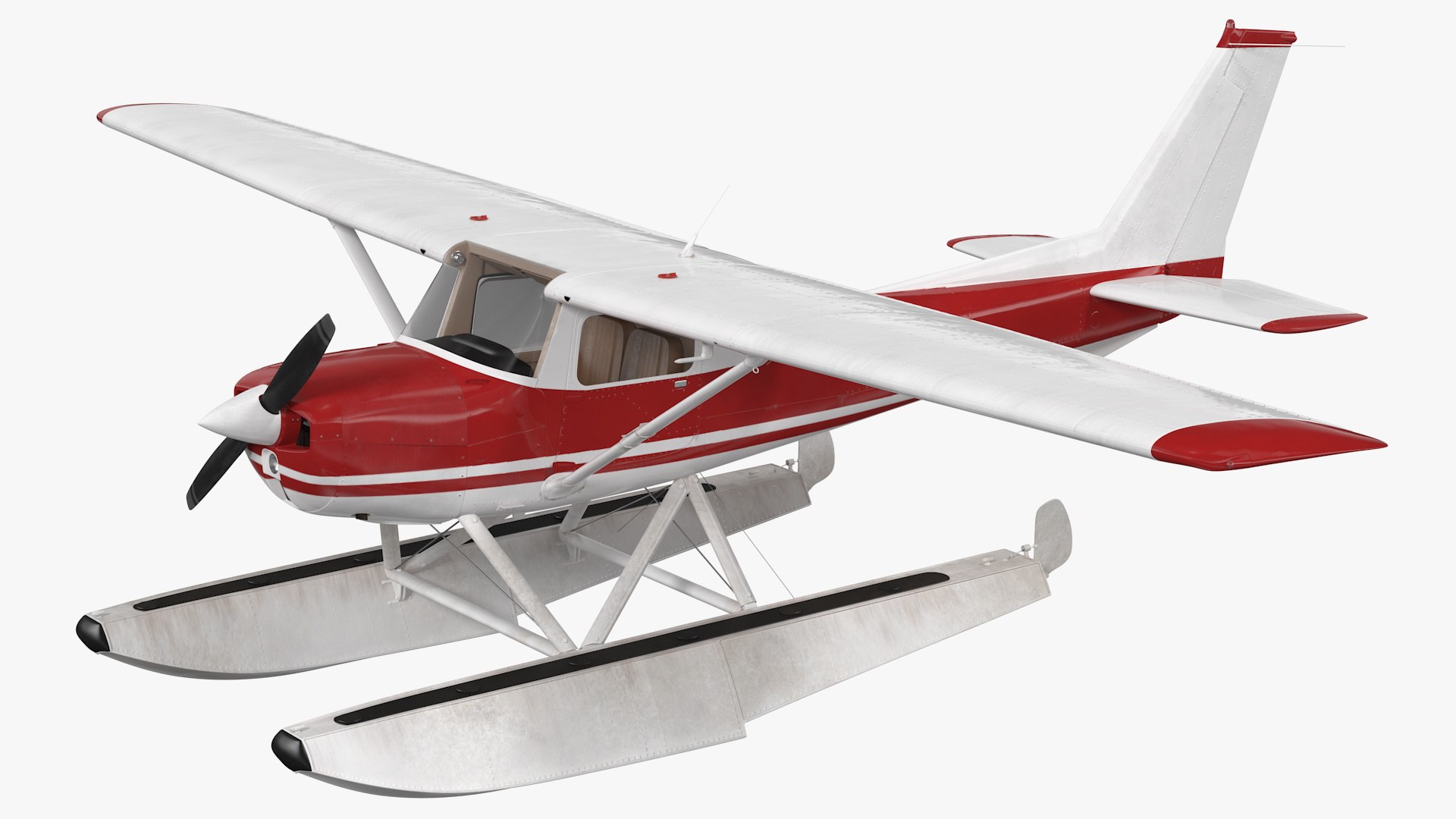 Civil Floatplane Aircraft 3D model preview