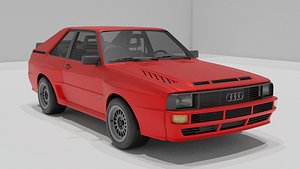 3D Audi Quattro Sport With Interiors model