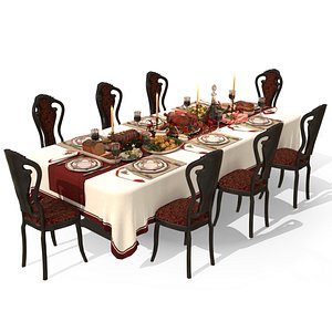Christmas Dinner 3D model