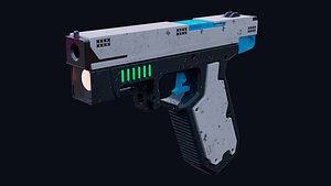 3D Handgun Sci-fi model