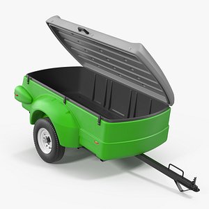 3D enclosed small cargo trailer model