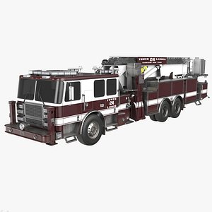 American Aerial Ladder Fire Truck