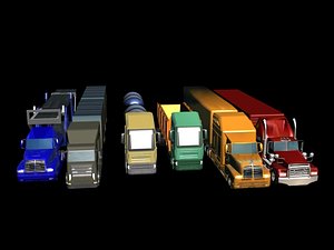 3d 3ds truck trailer package