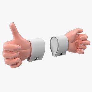 Cartoon Man Hands Rigged