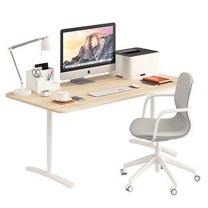 Ikea BEKANT desk and LNGFJLL Chair