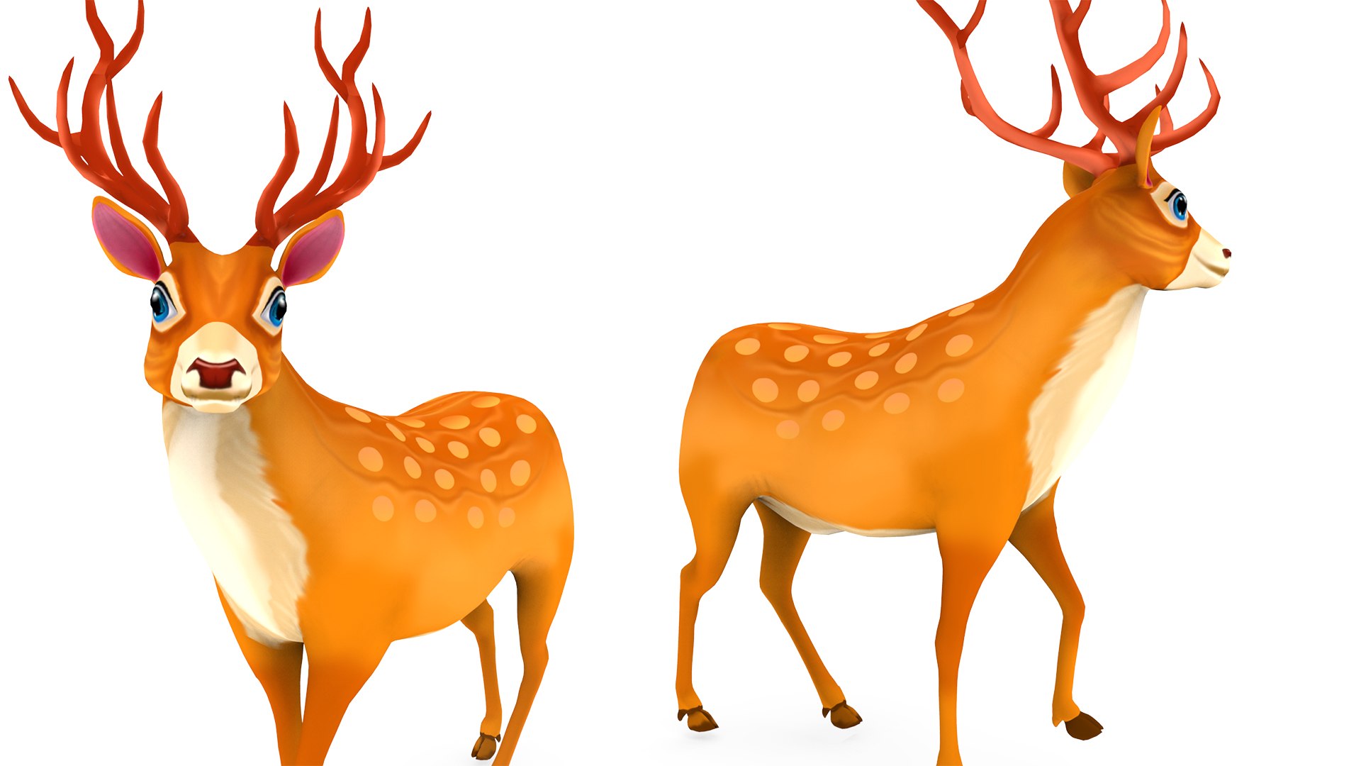 Cartoon Deer Isolated On White Background Stock Illustration - Download  Image Now - Doe, Mascot, Moose - iStock