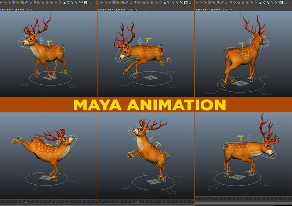 3D cartoon deer rigged animation - TurboSquid 1616159