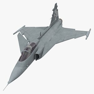 fighter aircraft saab jas 39 3d max
