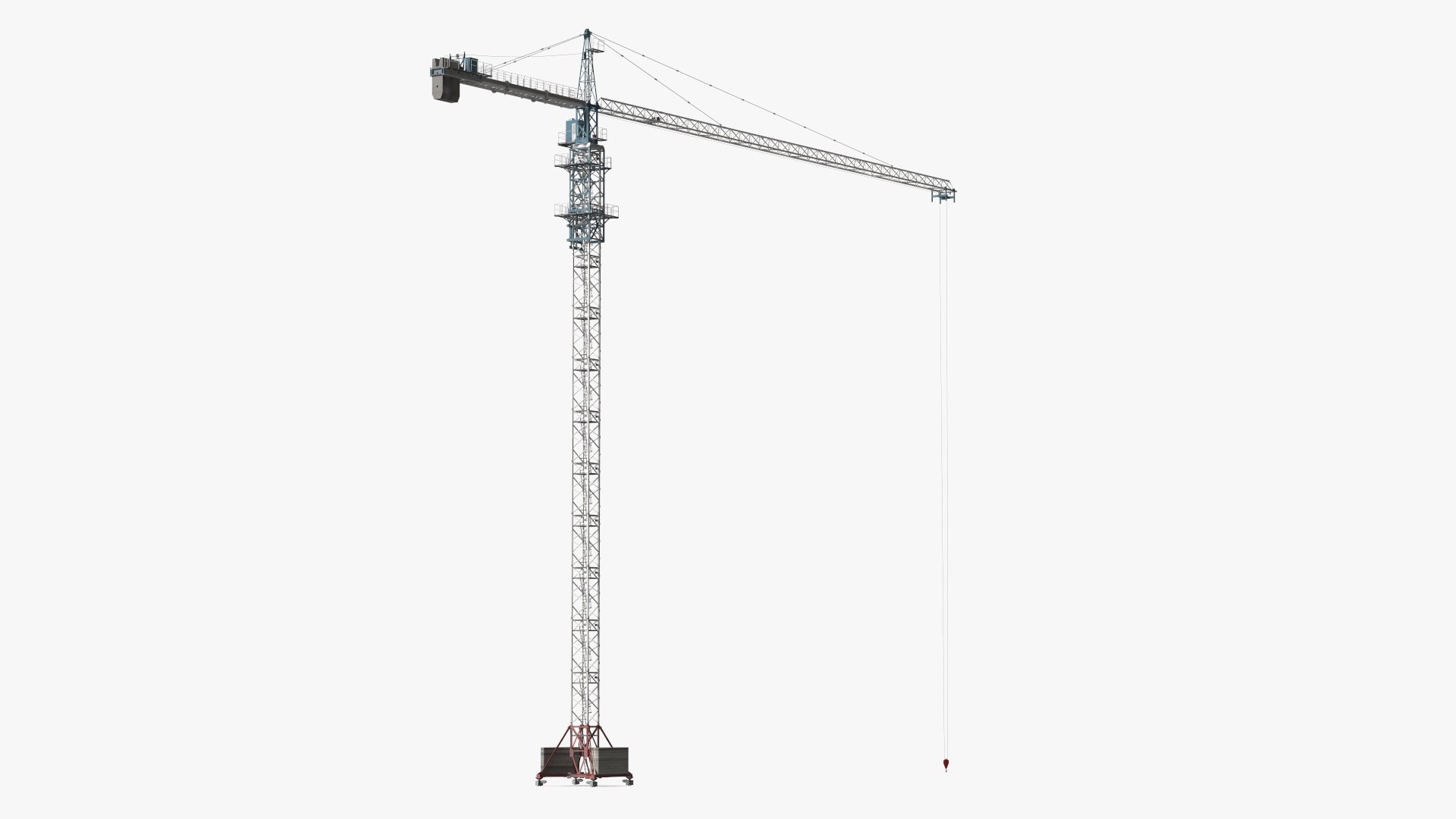 Construction Tower Crane Rigged for Cinema 4D 3D model preview