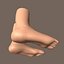 Feet Pre-UV unwrapped