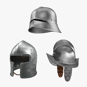 3D old italian helmets