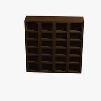 Low Poly Wardrobe wood