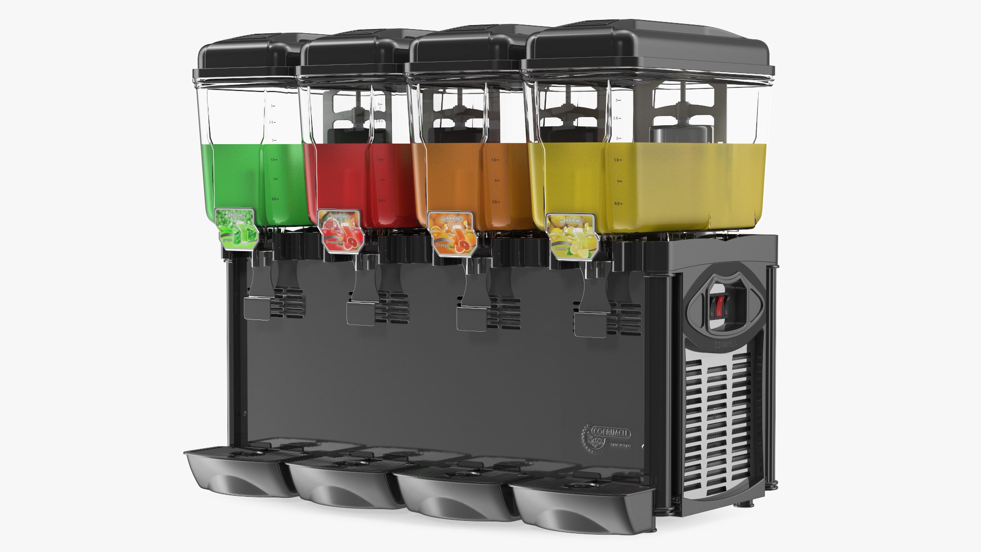 Cofrimell Cold Drink Dispenser 4 Jars 3D model preview