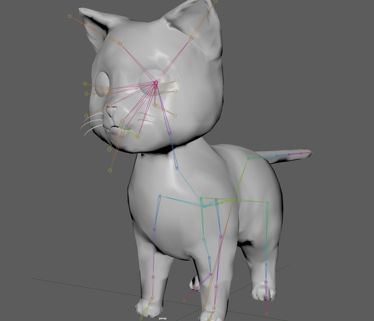 3D Cartoon Cat Rig Model - TurboSquid 1881324