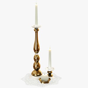 candlesticks candles napkin model