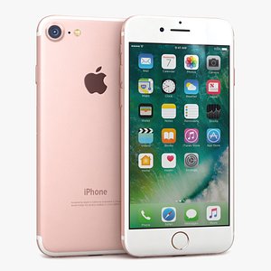3d model apple iphone 7 rose