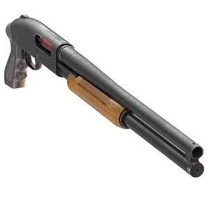 Mossberg 500 Shotgun with Inner Workings 3D model