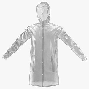 transparent raincoat waterproof rain 3D model