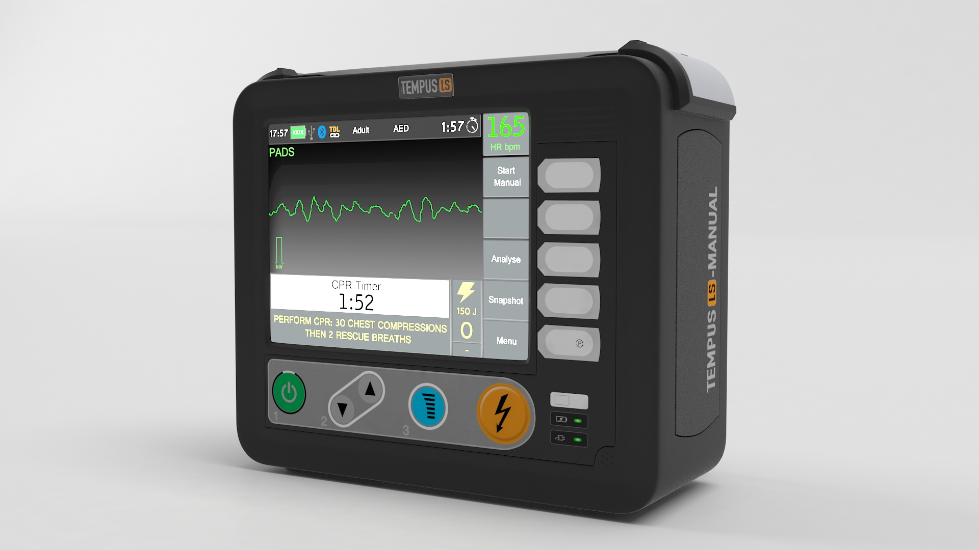 Tempus LS Manual Defibrillator Model - TurboSquid 1946854