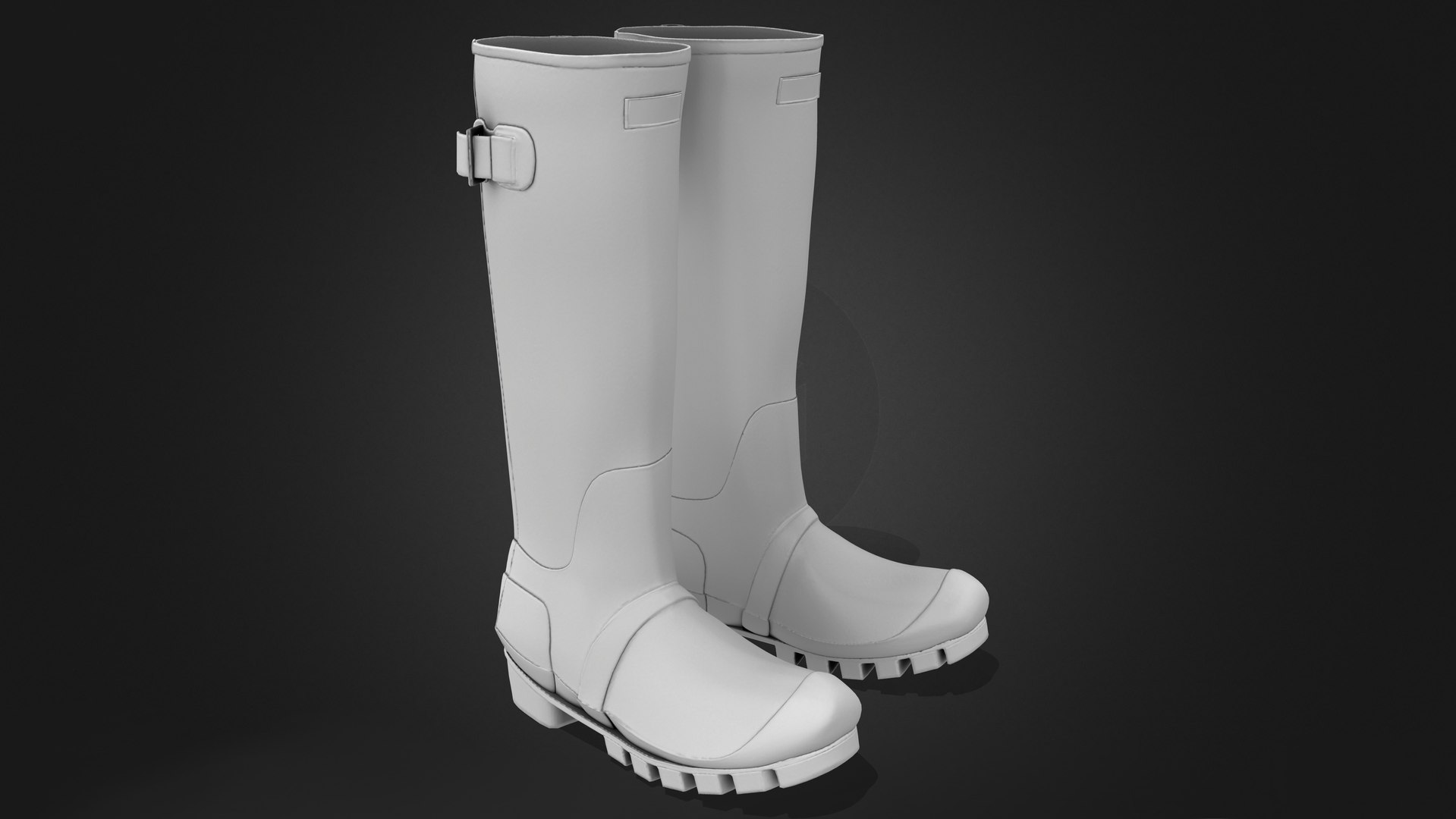 3D Wellington Boots Model - TurboSquid 1999083